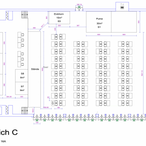 Standfläche - Halle C (1x3m - min. 3x3)