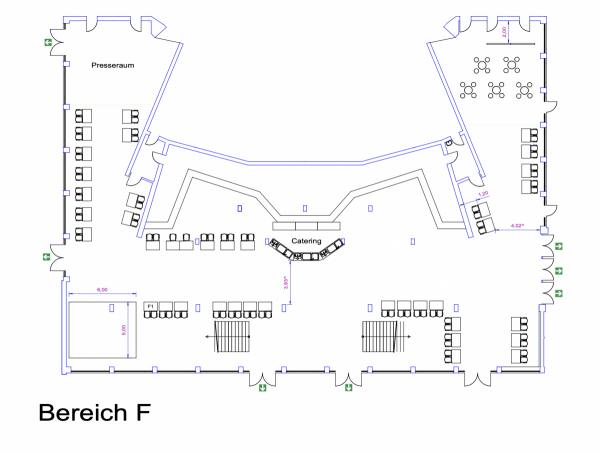Ausstellertisch (Halle F) / Exhibitor Table (Hall F)