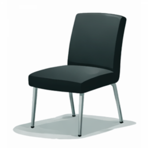 Polsterstuhl (schwarz)